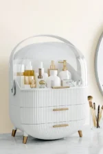 Cosmetic Organizer Skincare Display Box With 2 Layers Of Storage Boxes And Transparent Lid - Image 2