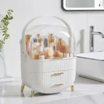 Cosmetic Organizer Skincare Display Box With 2 Layers Of Storage Boxes And Transparent Lid