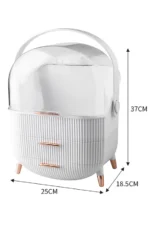 Cosmetic Organizer Skincare Display Box With 2 Layers Of Storage Boxes And Transparent Lid - Image 3